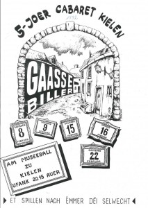1992 Affiche Cabaret  - Gaassebiller
